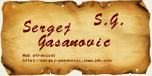 Sergej Gašanović vizit kartica